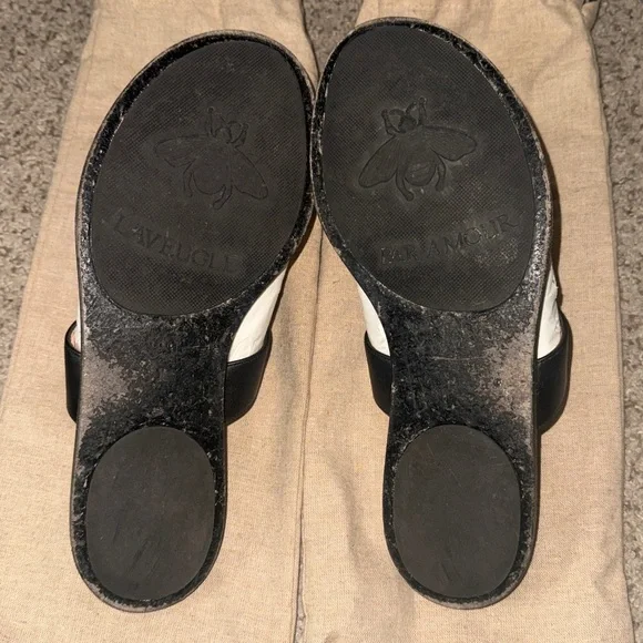 Gucci Marmont Leather Thong Sandal with Double G (GG) — Black Size 40 - Picture 13 of 14
